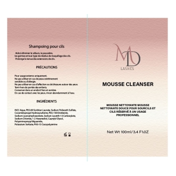 Shampoing crème fouettée pour cils, mousse nettoyante  douce pour  sou