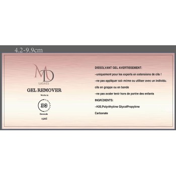 remover gel est une crème de dépose d'extensions de cils